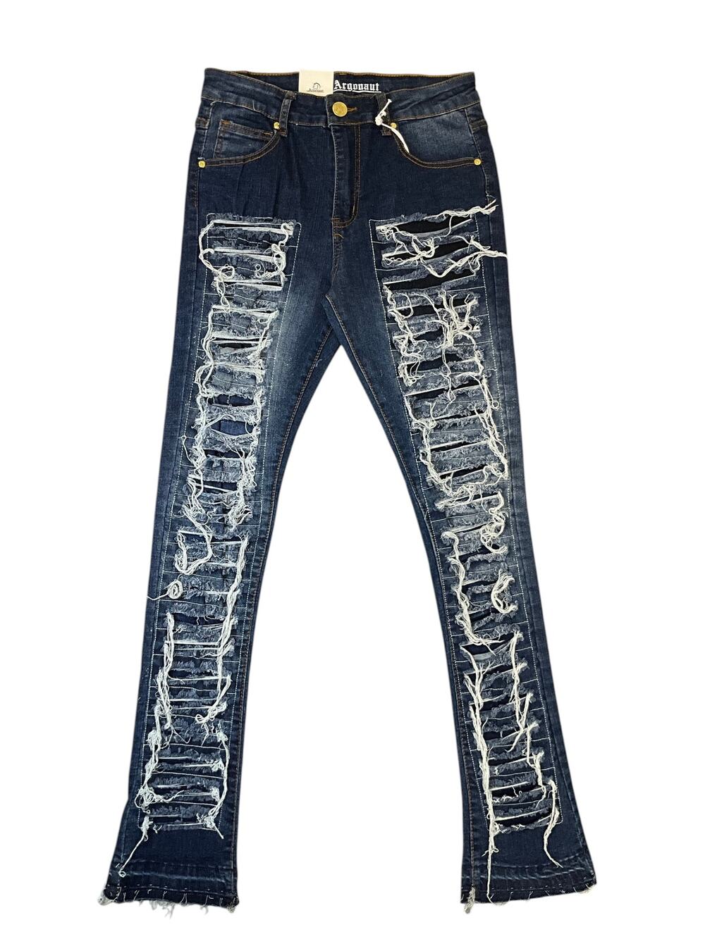 Argonaut Women's Distressed Skinny Stretch Jeans Size 16 Dark Wash NWT